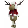 Addobbo Alce Puazzo Con Cappello 90 Cm