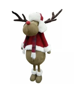 Addobbo Alce Puazzo Con Cappello 90 Cm