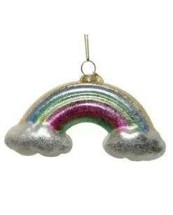 Addobbo Appendino Arcobaleno In Vetro Per Albero Di Natale 12X3X6 Cm