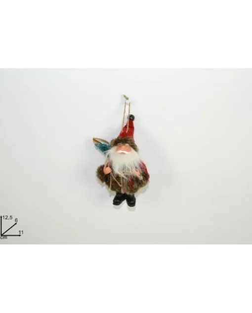 Addobbo Appendino Babbo Natale 12,5 Cm Per Albero Di Natale