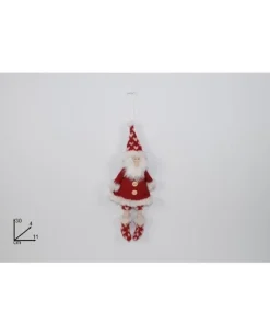 Addobbo Appendino Babbo Natale Rosso 30X4X11 Cm