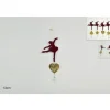 Addobbo Appendino Ballerina Di Velluto Bordeaux Con Pendente 13 Cm