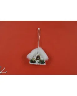 Addobbo Appendino Casetta Bianca 3X5X10 Cm Per Albero Di Natale