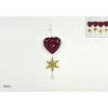 Addobbo Appendino Cuore Di Velluto Boredeaux Con Pendente 10 Cm
