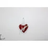 Addobbo Appendino Cuore Rosse 14X14 Cm Per Albero Di Natale