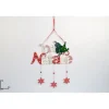 Addobbo Appendino Fuoriporta Scritta Buon Natale In Legno Con Pendenti 39X34 Cm
