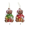 Addobbo Appendino Orsetto Con Cappello Per Albero Di Natale 6X5,2X12 Cm 1Pz