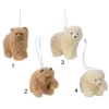 Addobbo Appendino Orsetto Polare In Plastica Teddy Con Pelliccia 1Pz