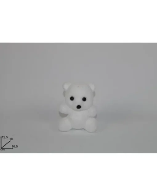 Addobbo Appendino Orsetto Bianco 12,5 Cm Per Albero Di Natale