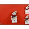Addobbo Appendino Orso Polare Con Cappello E Sciarpa Per Albero Di Natale 15Cm