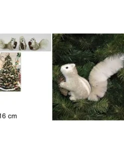 Addobbo Appendino Scoiattolo Con Pigna 16 Cm Per Albero Di Natale