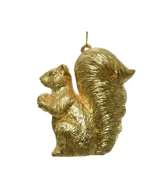 Addobbo Appendino Scoiattolo Oro Per Albero Di Natale 9Cm