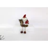 Addobbo Babbo Natale Seduto In Tessuto 30X15X18Cm
