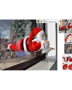 Addobbo Babbo Natale Volante Con Ventosa Movimenti E Musica
