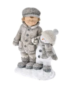 Addobbo Bambino Con Pupazzo Di Neve 31X19X4 Cm