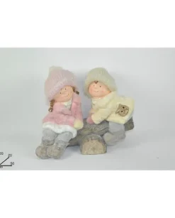 Addobbo Bimbi Che Giocano Sul Tronco 39X20X50 Cm