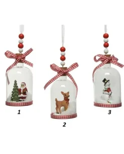 Addobbo Campana Di Vetro H15Cm 1Pz Per Albero Di Natale