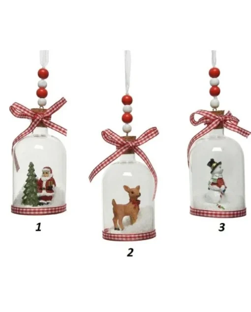 Addobbo Campana Di Vetro H15Cm 1Pz Per Albero Di Natale