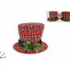 Addobbo Cappello Scozzesea Cilindro Con Bacche 20X32X32 Cm