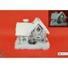 Addobbo Casetta Con Luce E Pelliccia Effetto Neve 23 Cm