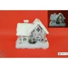 Addobbo Casetta Con Luce E Pelliccia Effetto Neve 19 Cm