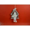Addobbo Dietroporta Fuoriporta Babbo Natale Bianco Per Natale 32X6X19,5 Cm