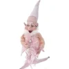 Addobbo Elfo Grasso Rosa 40Cm