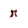 Addobbo Fiocco Velluto 12,5X14Cm Burgundy Per Decorazioni Di Natale