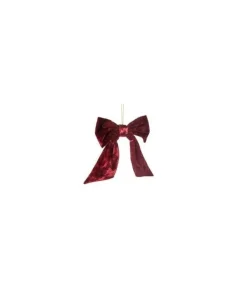 Addobbo Fiocco Velluto 12,5X14Cm Burgundy Per Decorazioni Di Natale