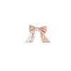 Addobbo Fiocco Velluto 12,5X14Cm Rosa Per Decorazioni Di Natale