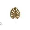 Addobbo Foglia Decorativa Laminata Oro 40 Cm