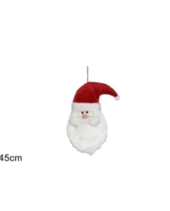 Addobbo Fuoriporta Dietro Porta Natalizio Viso Babbo Natale 45 Cm