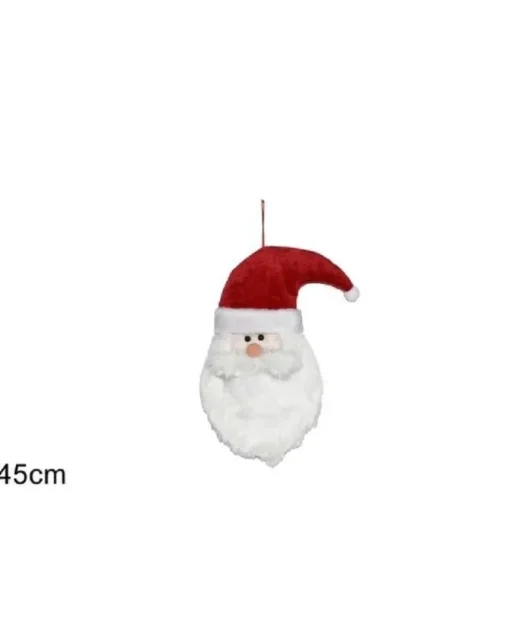 Addobbo Fuoriporta Dietro Porta Natalizio Viso Babbo Natale 45 Cm