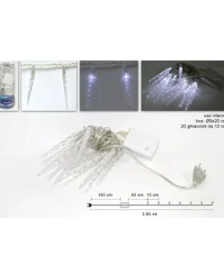 Addobbo Ghiaccioli Effetto Stalattite 12 Cm 20Pz Per Uso Interno