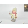 Addobbo Natalizio Bimbo Con Cappello E Sfera Luminosa