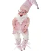 Addobbo Natalizio Elfo Grasso Rosa 65Cm