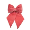 Addobbo Natalizio Fiocco Di Velluto Rosa 40X40Cm
