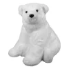 Addobbo Natalizio Orso Bianco Seduto 36Cm