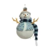 Addobbo Pupazzo Di Neve Di Vetro Per Albero Di Natale 1Pz