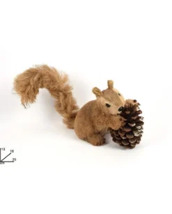 Addobbo Scoiattolo Con Pelliccia Per Albero Di Natale 13 Cm