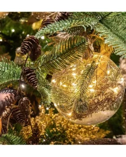 Addobbo Sfera Pallina Di Vetro Con Led Per Albero Di Natale