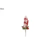 Addobbo Spillone Foglie Innevate E Bacche Rosse 19Cm