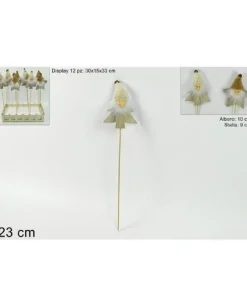 Addobbo Spillone Soggetto Natalizio 23 Cm