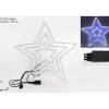 Addobbo Stella Luminosa Neon Bianco E Blu Con Giochi Di Luce