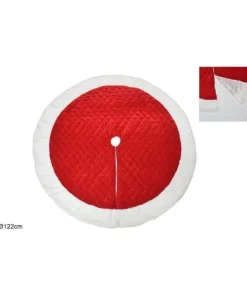Addobbo Tappeto Per Albero Di Natale Rosso E Bianco 122 Cm
