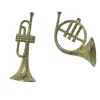 Addobbo Trombette Di Plastica Oro