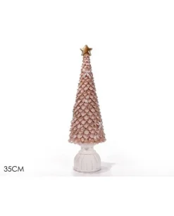 Alberello Di Natale Da Appoggio 36 Cm Rosa