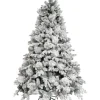Albero Di Natale Bianco Innevato Big Sky Con Pigne 210 Cm | Chianese