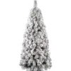 Albero Di Natale Bianco Innevato Montana Slim 240 Cm |