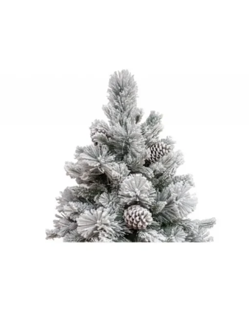 Albero Di Natale Bianco Innevato Big Sky Con Pigne 210 Cm | Chianese